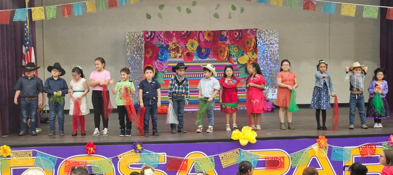 Students performing during our District Wide Hispanic Heritage Night
