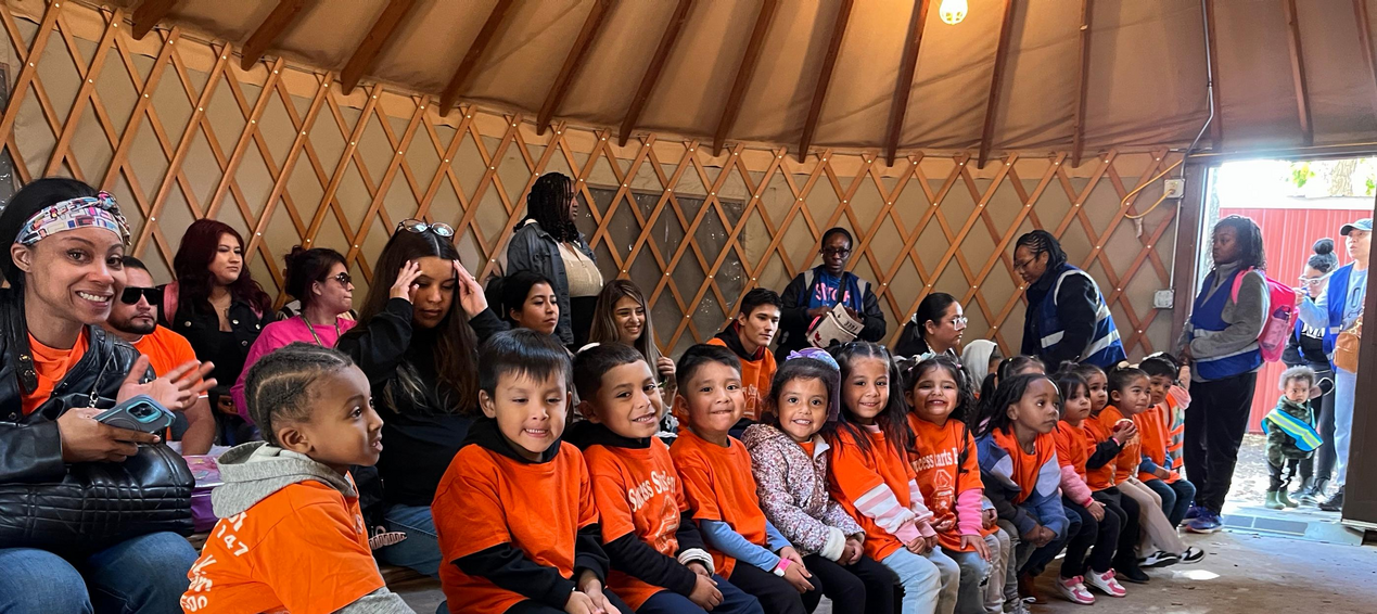 Our Pre-K students enjoying their field trip to the Country Line Orchard